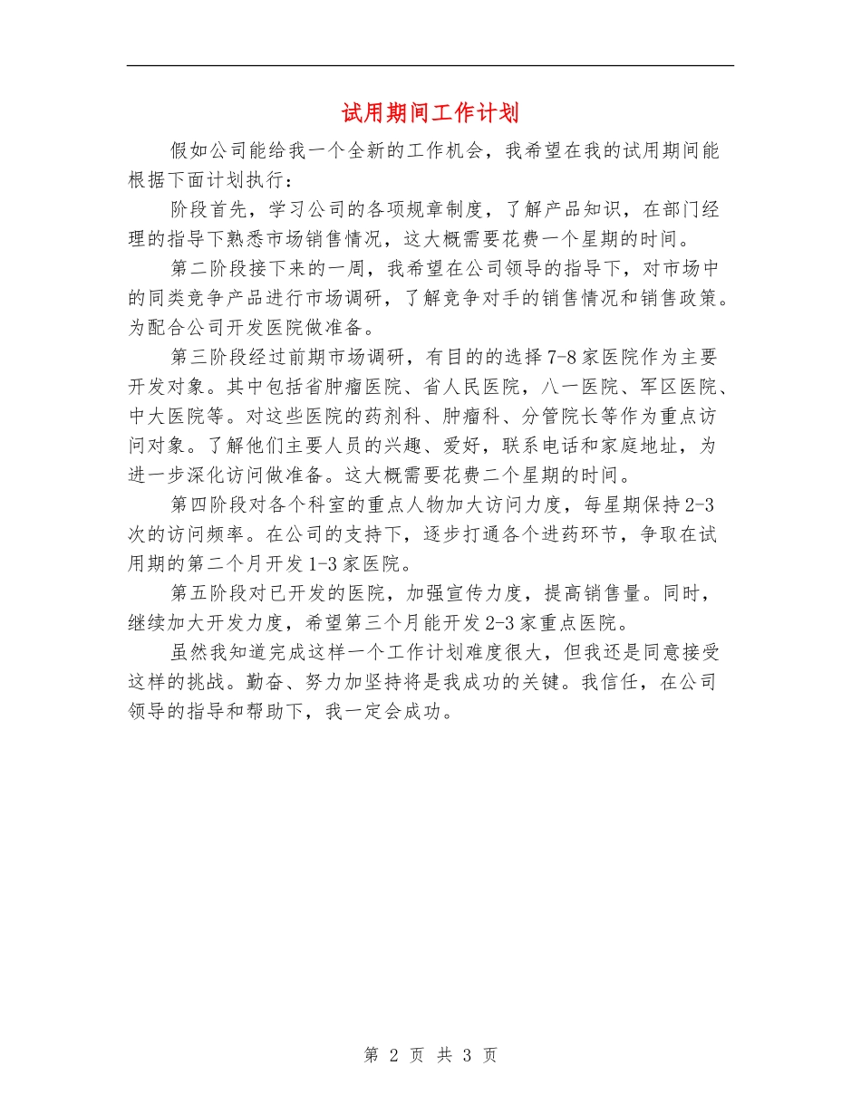 试用期间工作计划_第2页