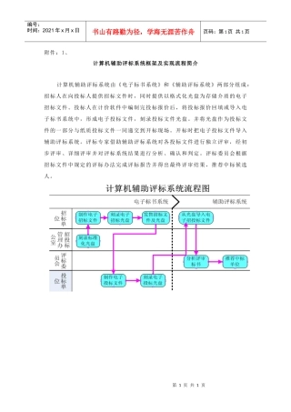 计算机辅助评标系统框架及实现流程简介