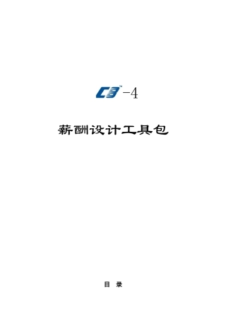 薪酬设计工具包12页