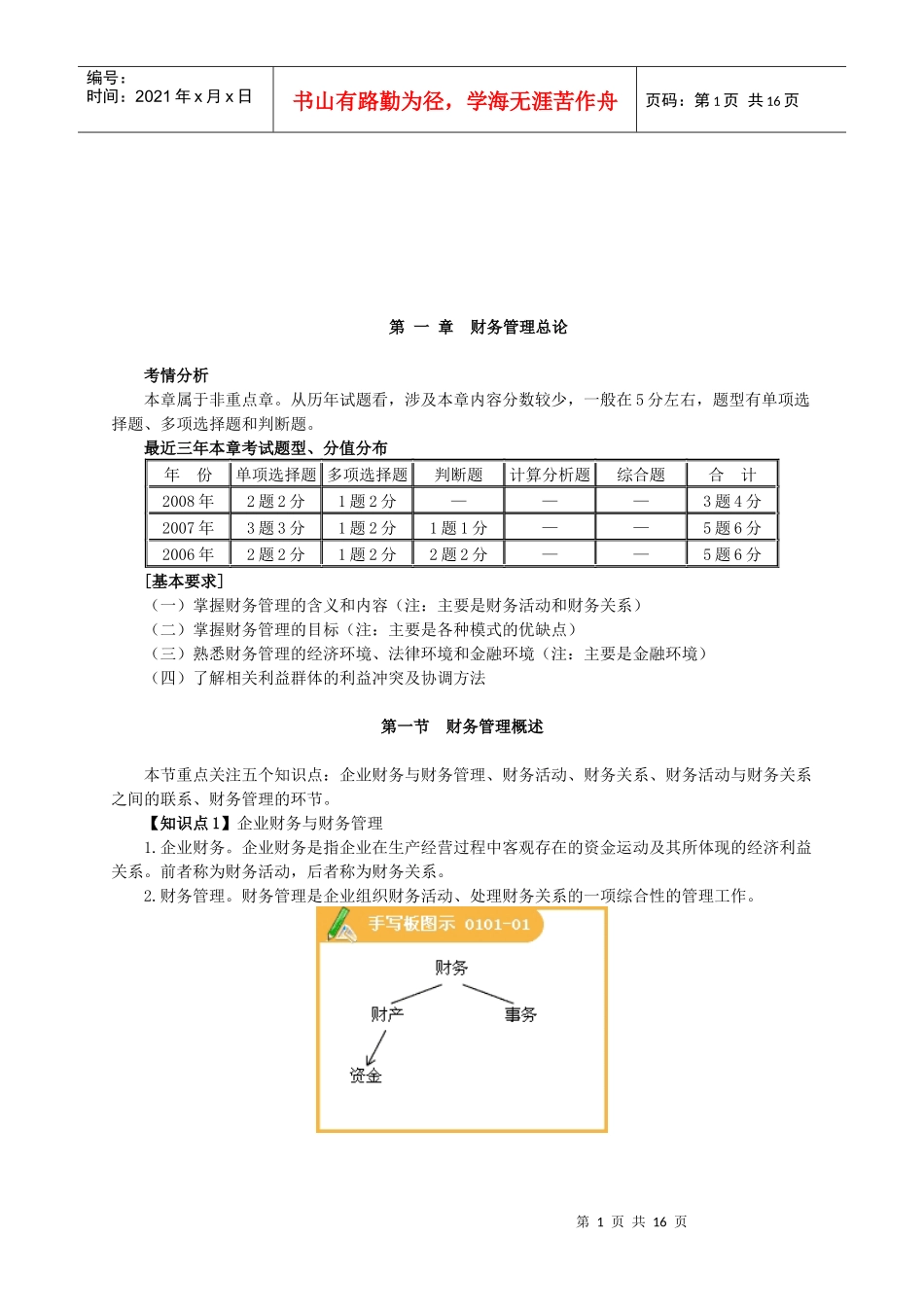财务管理的目标与环境_第1页