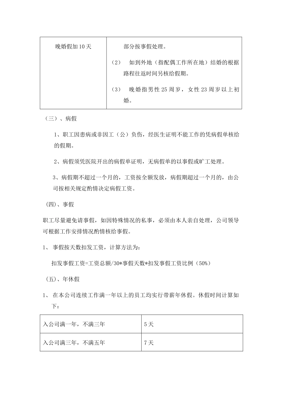 某某公司考勤管理规定_第3页