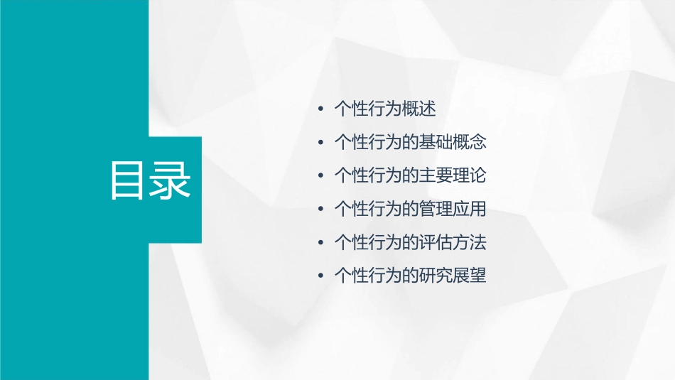 某知名大学总裁班组织行为学课件个性行为基础_第2页