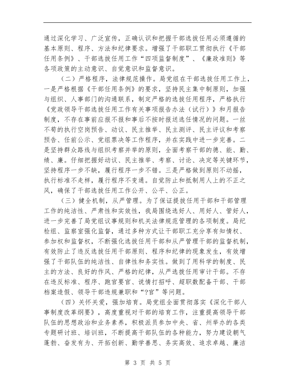 干部选拨任用自查工作报告_第3页