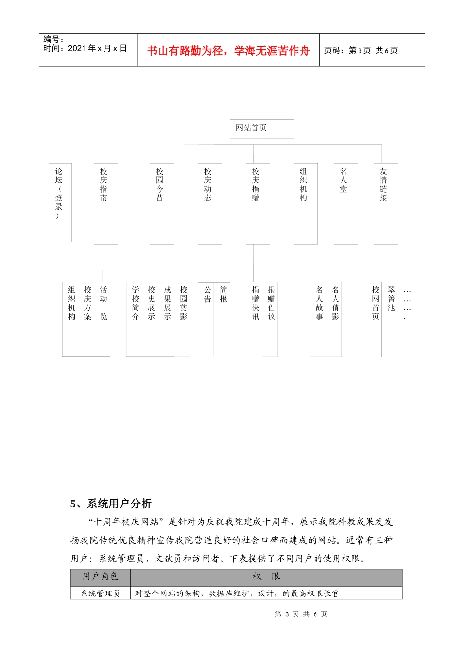 试谈十周年校庆网站项目需求分析_第3页