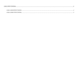 通威集团总裁办绩效考核指标体系表