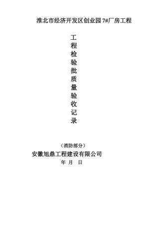 消防安装资料(检验批)(52页)