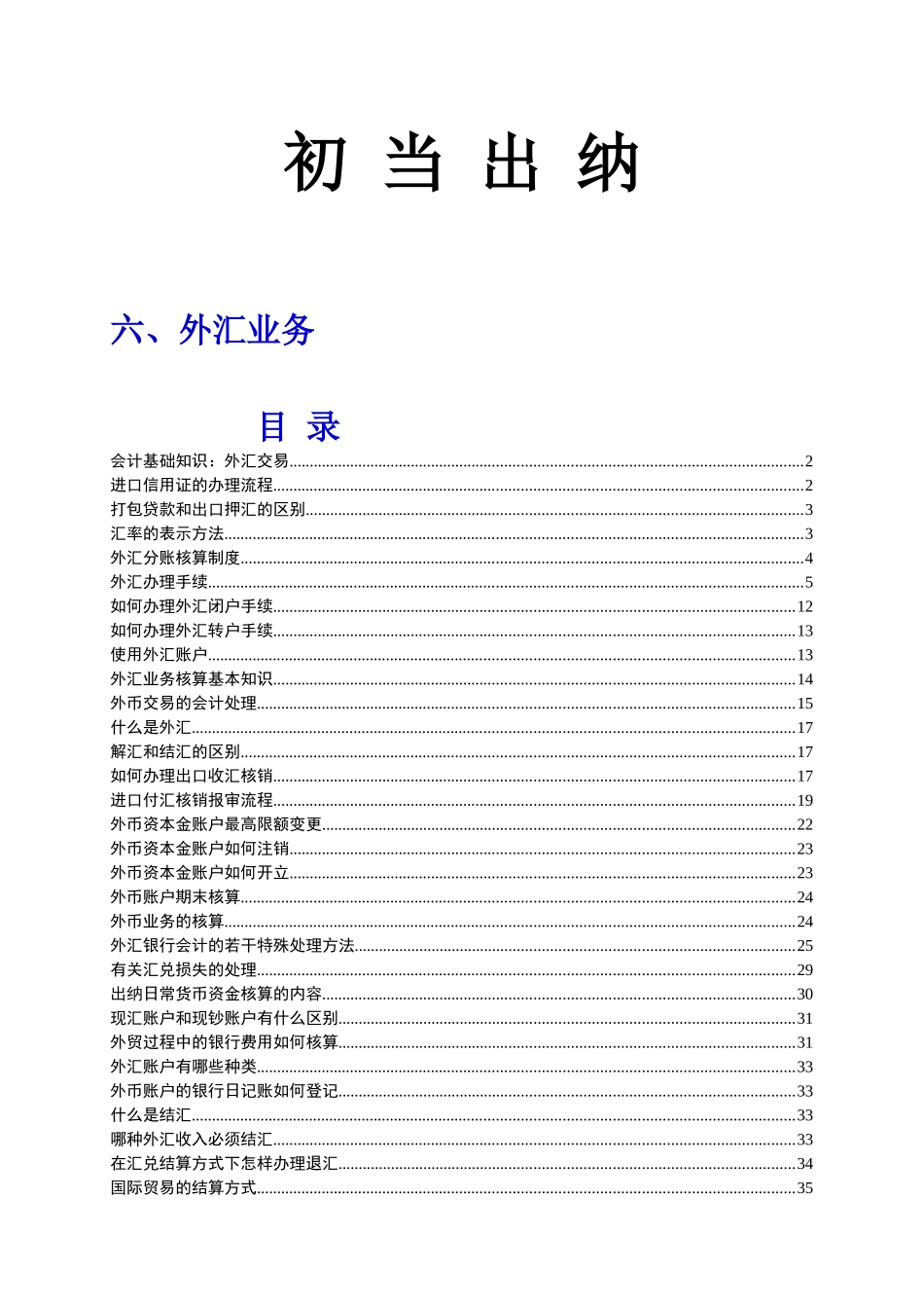 初当出纳 6 外汇业务_第1页