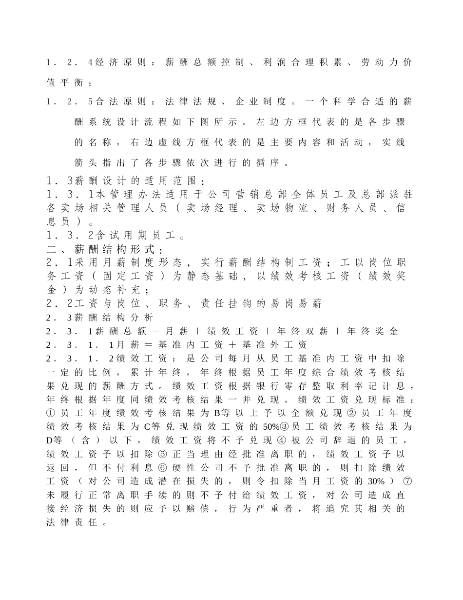 公司薪酬管理规定营销总部_第2页