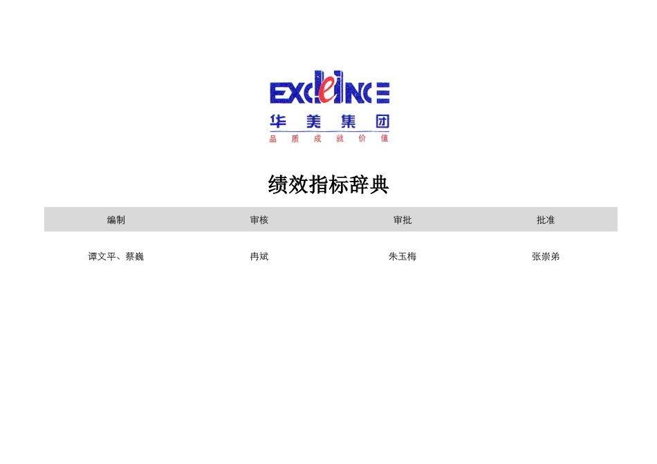 某集团公司绩效指标辞典_第1页