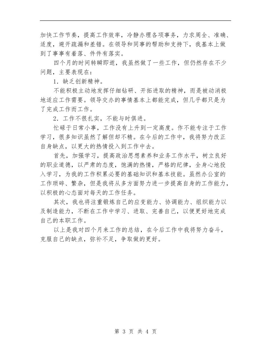 试用期转正申请工作总结2024年_第3页