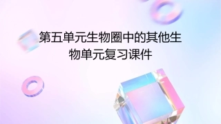 第五单元生物圈中的其他生物单元复习课件