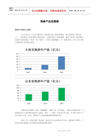 试谈海参产业发展路