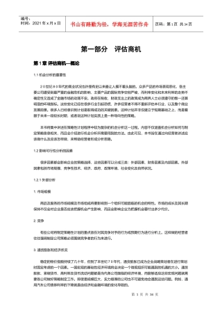 评估商机项目投资分析(doc 34)