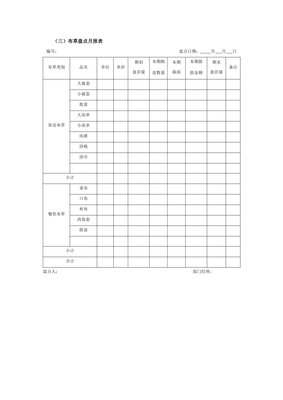 布草服务执行工具与模板_第2页