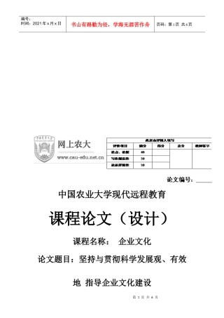 课程论文之企业文化