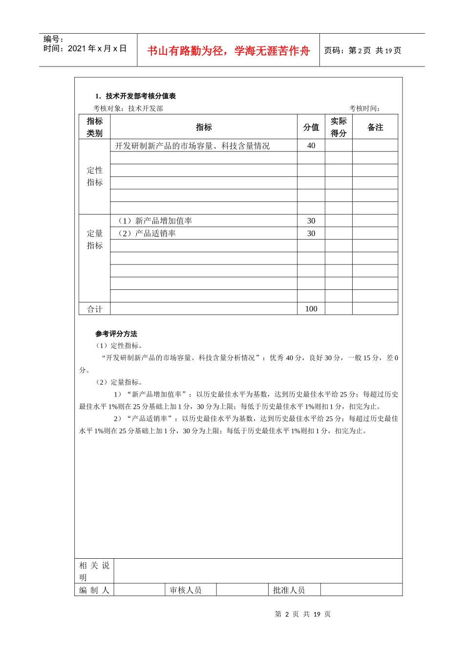 财务类考核成本管理考核考核方法_第2页