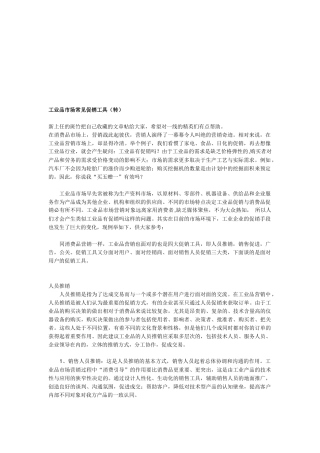 工业品市场常见促销工具介绍