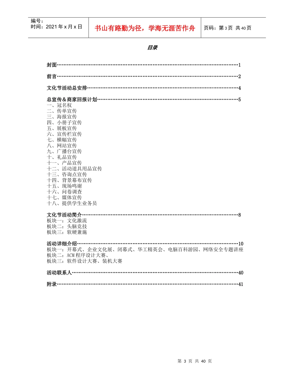 计算机文化节活动宣传总策划书_第3页