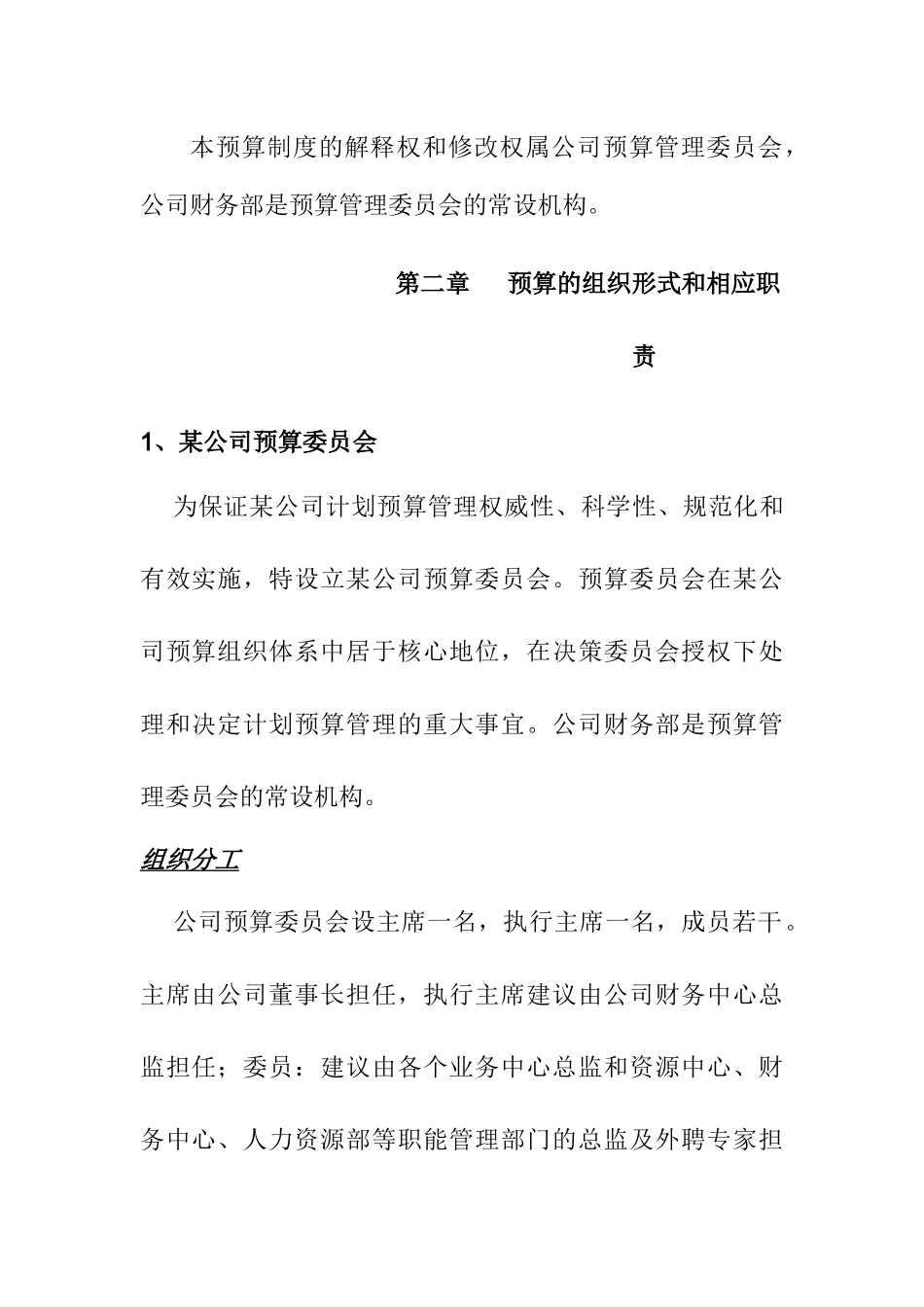 财务预算管理制度(1)_第2页