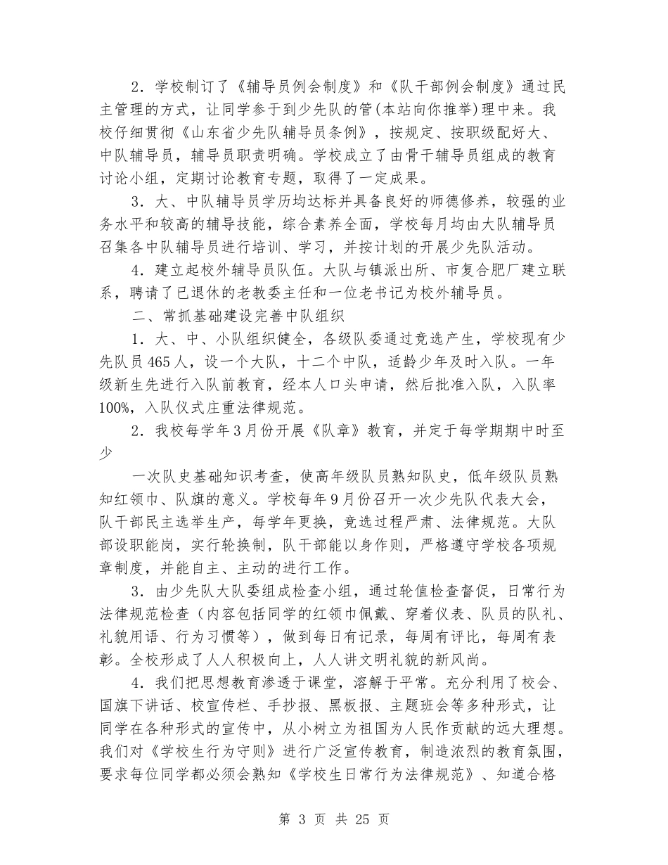 少先队工作汇报材料_第3页