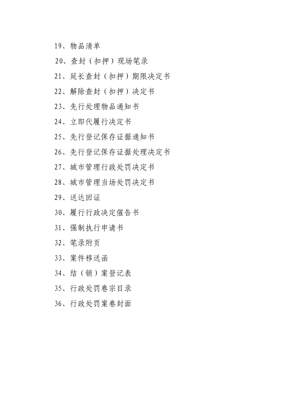 某市城市管理行政执法文书式样_第3页