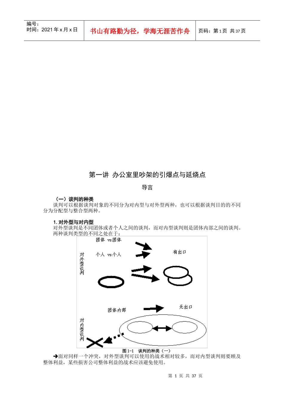 试论现代职业人必备谈判技能_第1页