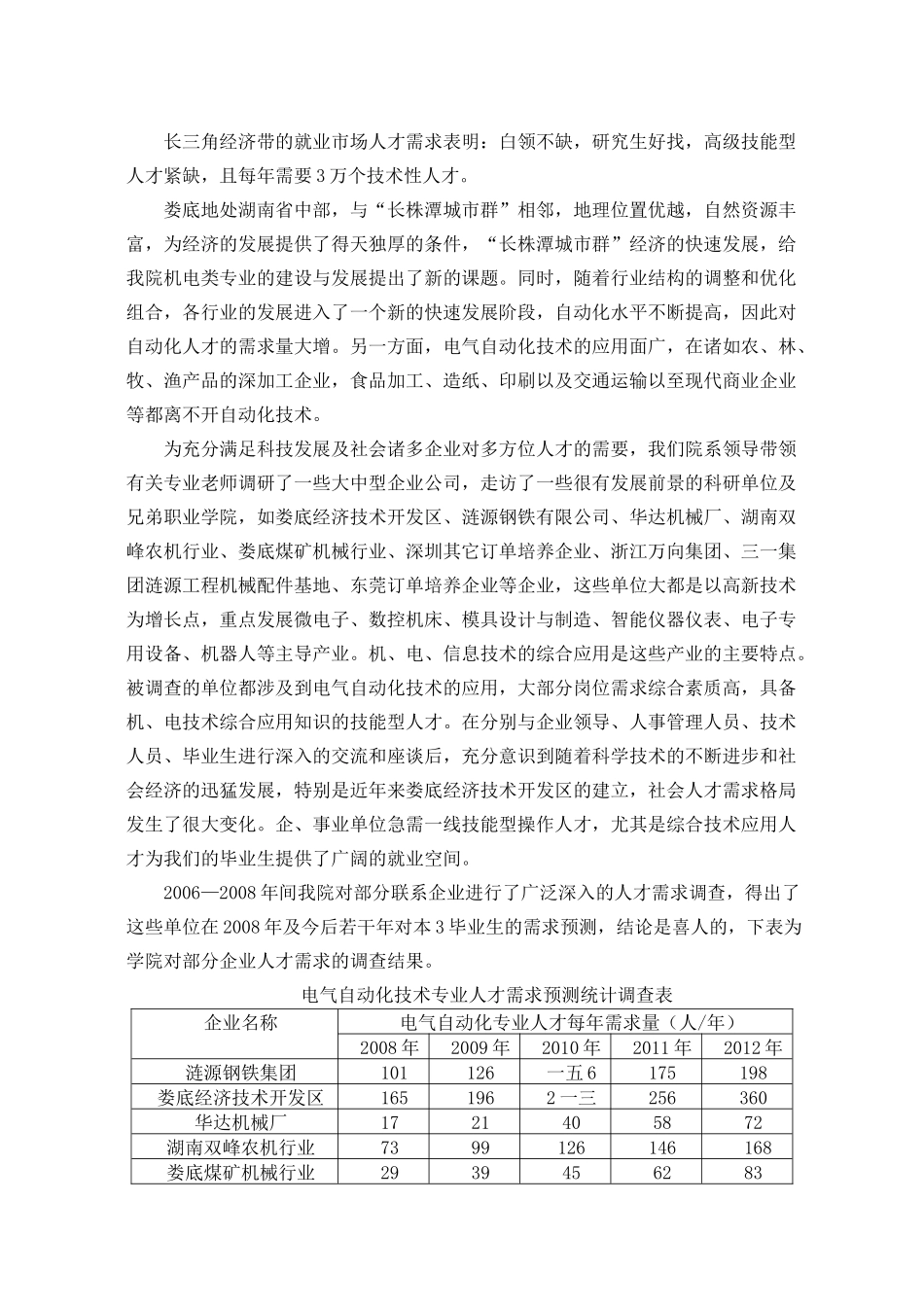 关于电气自动化专业的市场调研报告_第3页