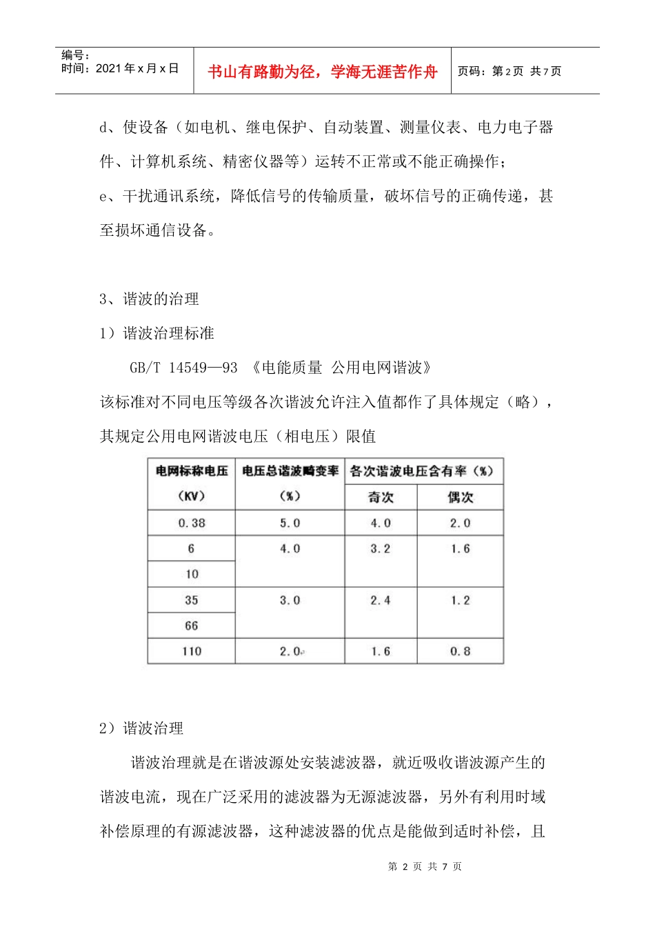 谐波的概念、危害及治理_第2页
