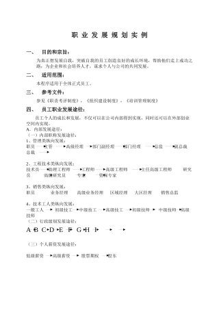 职业发展规划实例