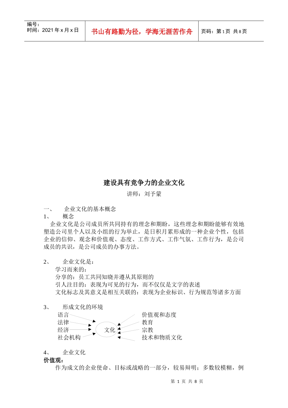 试谈建设具有竞争力的企业文化_第1页