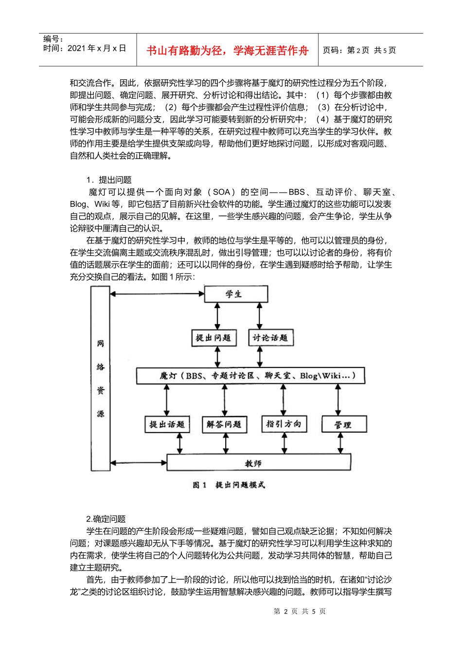 论基于魔灯的研究性学习模式_第2页