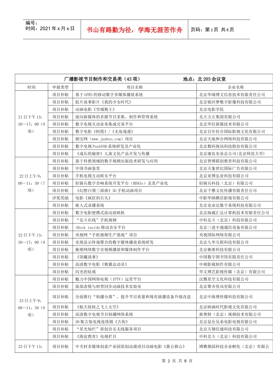 评审时间安排表_第2页