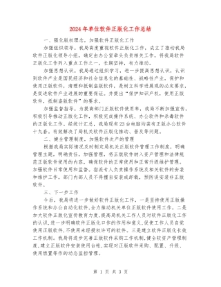 2024年单位软件正版化工作总结