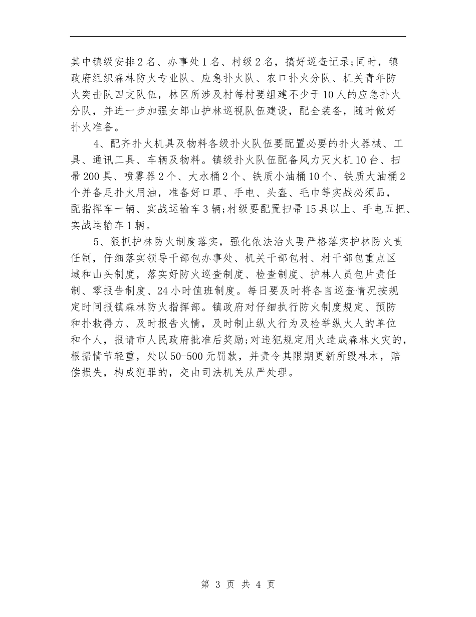 2024年地方森林防火乡镇部门工作计划范文_第3页