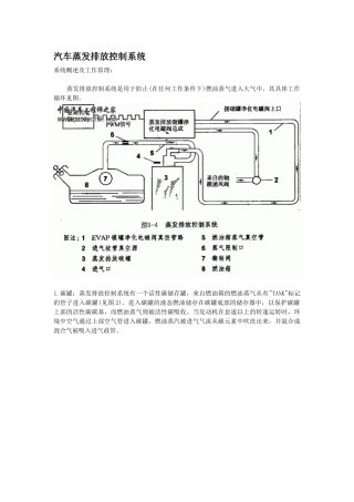 汽车蒸发排放控制系统