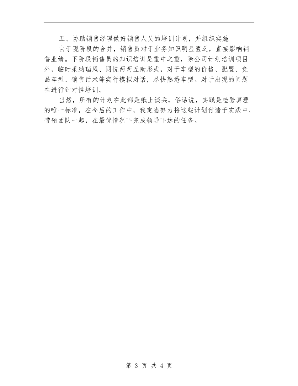 汽车销售经理工作计划例文_第3页