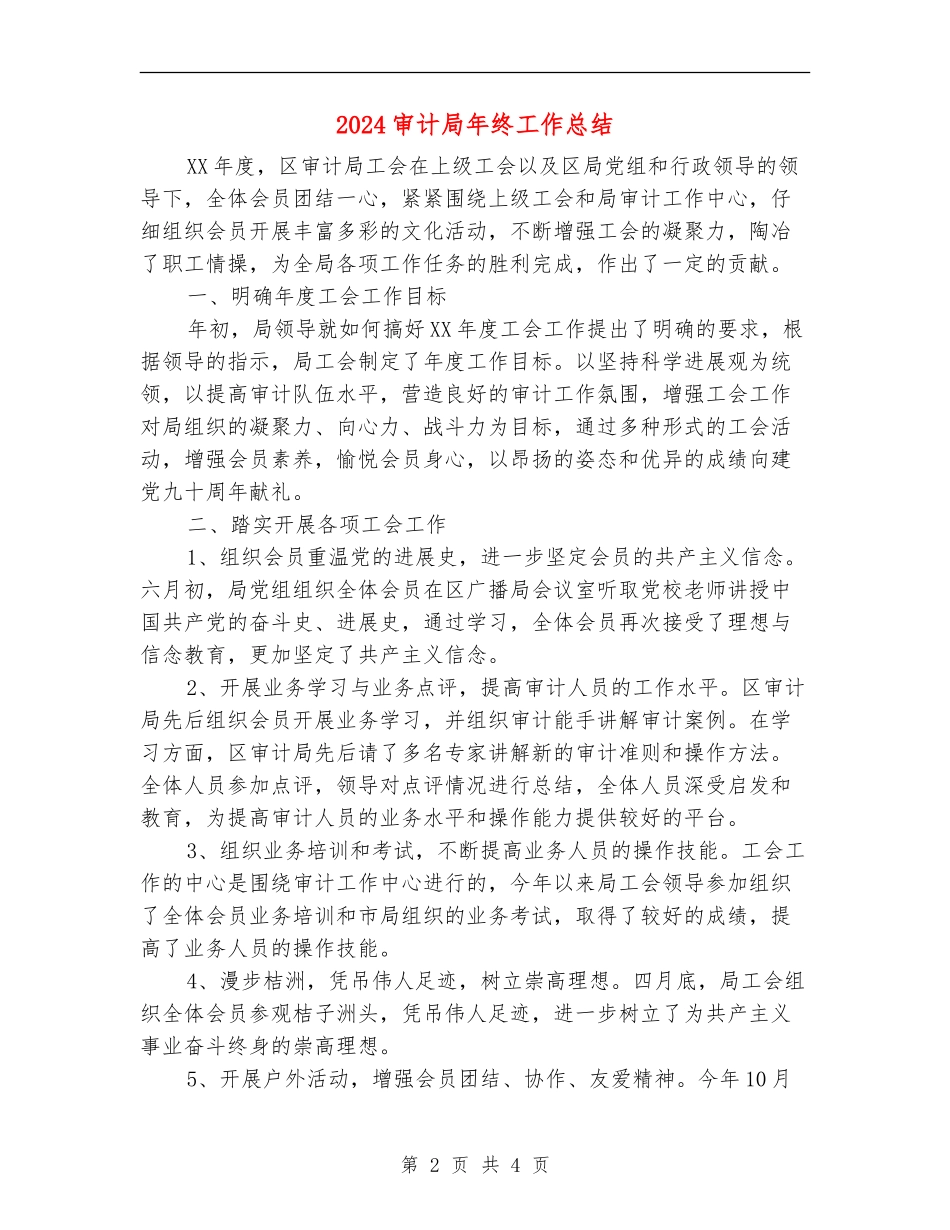 2024审计局年终工作总结_第2页