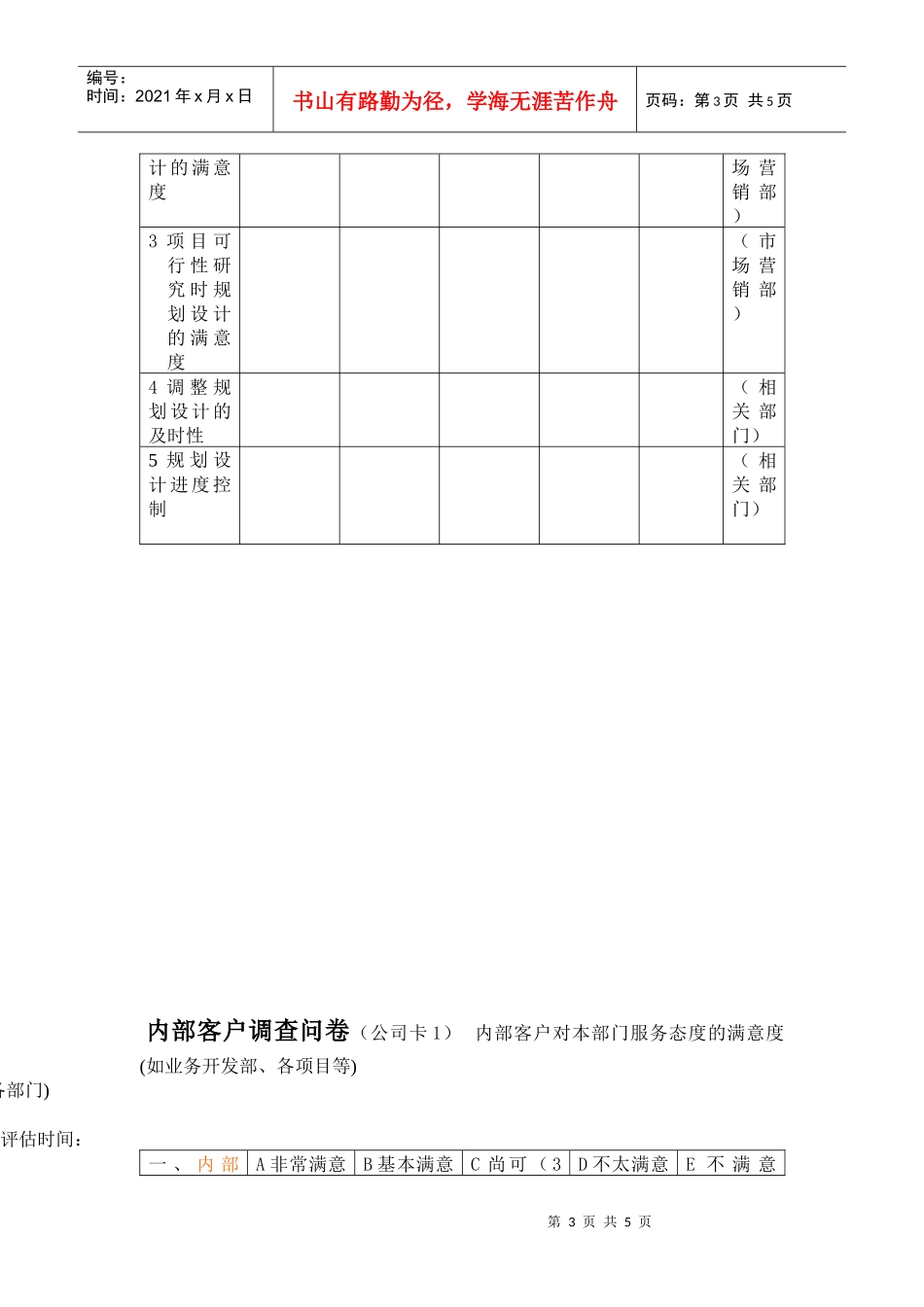 规划设计部关键绩效评估目标_第3页