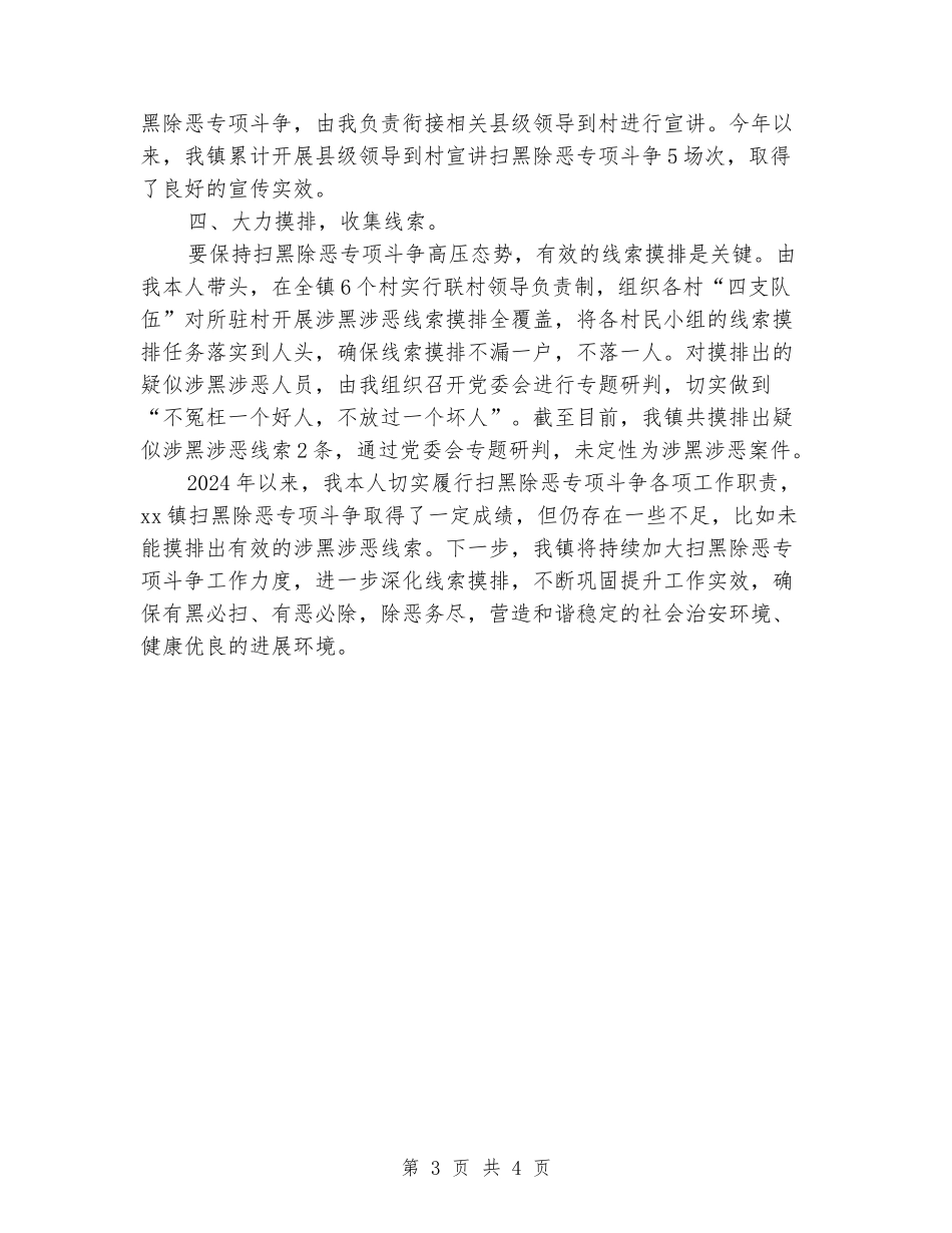 扫黑除恶专项斗争专项述职报告_第3页