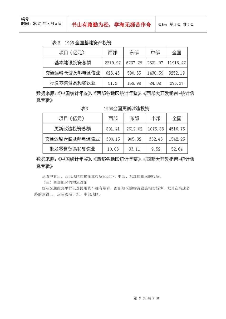 西部物流发展问题研究_第2页