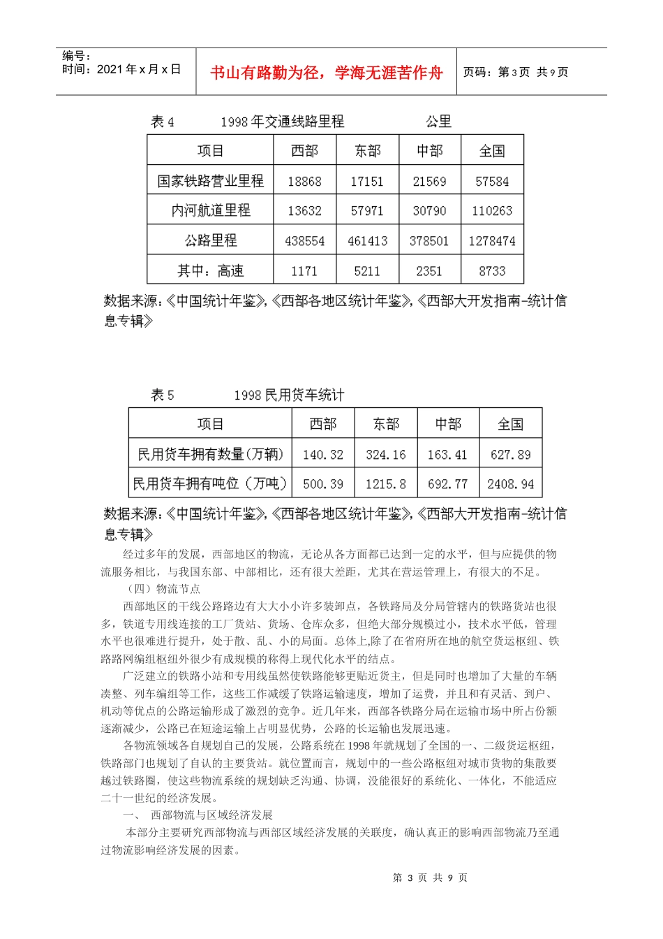 西部物流发展问题研究_第3页
