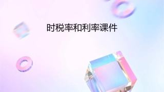 时税率和利率课件