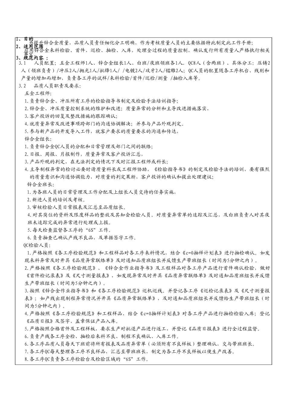 锌合金质量人员工作手册_第2页