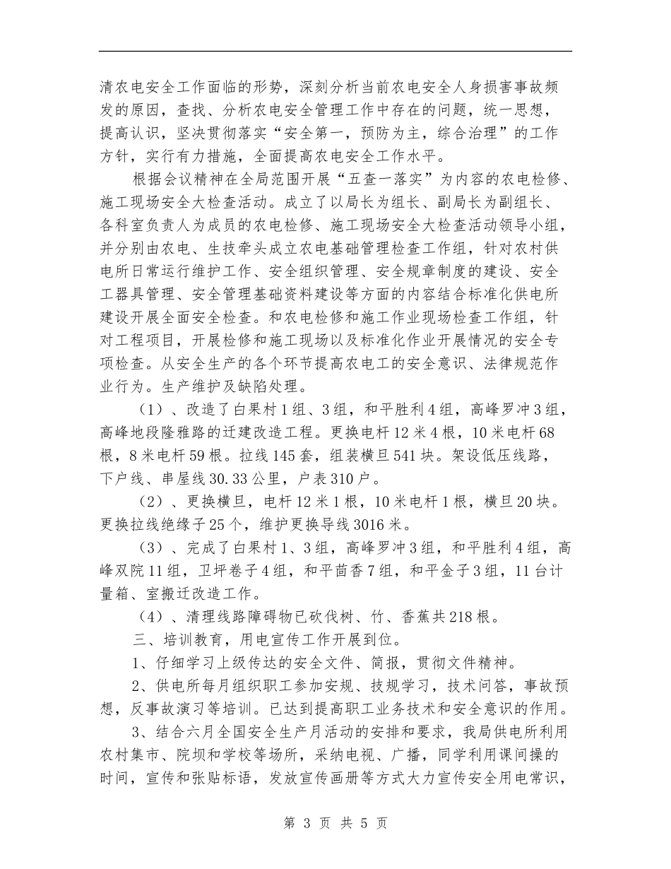 上半年农电安全工作总结_第3页