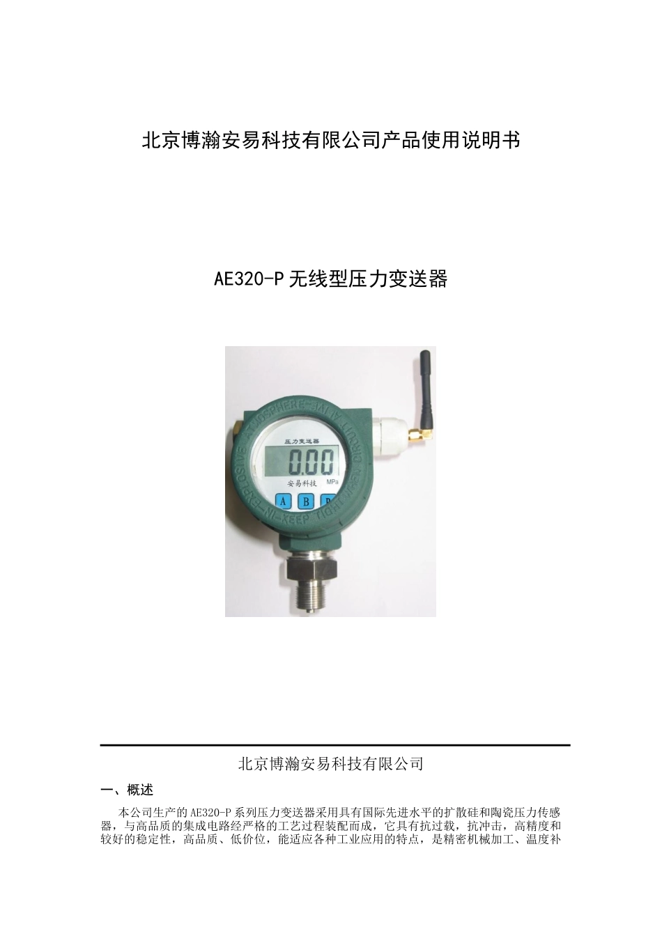 无线型压力变送器_第1页
