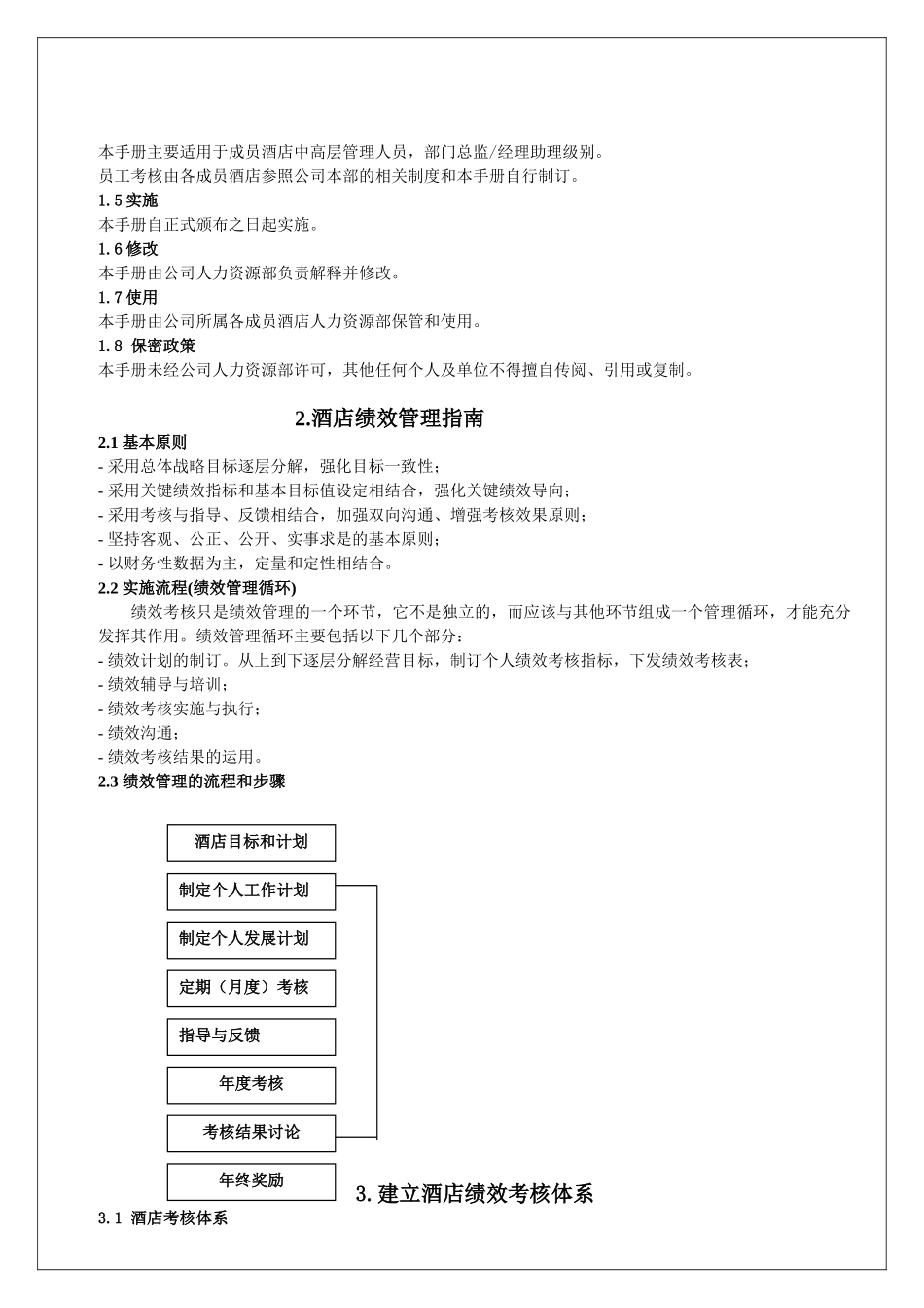 某某酒店绩效考核管理方案_第2页