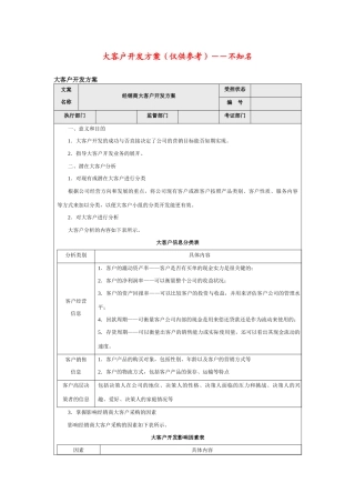 大客户开发方案(仅供参考)