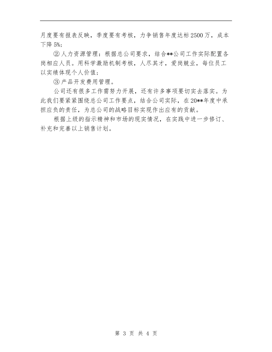集团分公司销售工作计划-_第3页