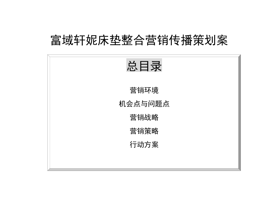 大自然全山棕床垫整合营销传播策划案_第1页
