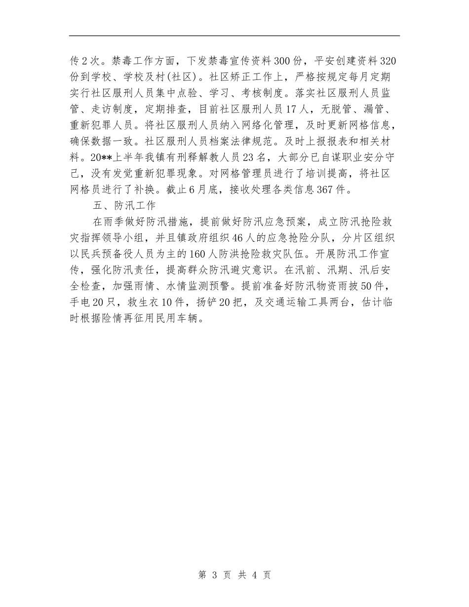 镇综治办公室半年工作总结_第3页
